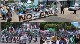 No al DNU, ni a la ley ómnibus, fue el grito en la marcha uruguayense