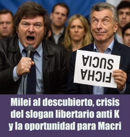 Milei al descubierto, crisis del slogan libertario anti K y la oportunidad para Macri