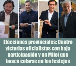 Elecciones provinciales: Cuatro victorias oficialistas con baja participación y un Milei que buscó colarse en los festejos