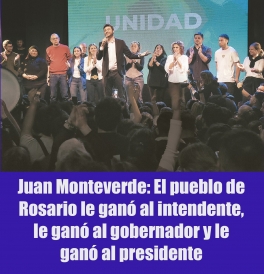El peronismo y sus aliados, encolumnados tras Juan Monteverde, lograron triunfar en Rosario después de 52 años. La elección a concejales se había nacionalizado por ser la primera tras la detención proscriptiva de Cristina y el compromiso personal de Javier Milei y Mauricio Macri con sus candidatos. Milei había apostado fuerte y se quedó con las ganas. Su candidato, Juan Pedro Aleart, cayó frente al postulante del peronismo, Monteverde. La lista del oficialismo empujada por el gobernador Maximiliano Pullaro y el intendente de Rosario, Pablo Javkin, quedó tercera. 