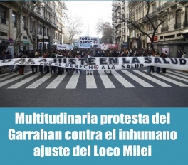 Una multitud se movilizó este jueves desde Congreso hasta Plaza de Mayo para defender al Hospital Garrahan y a la salud pública del brutal ajuste implementado por el gobierno de Javier 