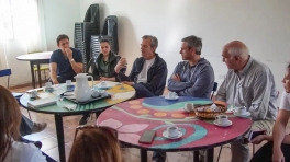 Guillermo Michel, Adán Bahl, Marianela Marclay y Fabiana Leiva visitaron una asociación dedicada a personas con discapacidad