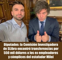 La Comisión Investigadora del caso $LIBRA en el Congreso reveló que encontró dos movimientos de fondos por 550.000 dólares hacia una billetera virtual atribuida a Mauricio Novelli y Manuel Terrones Godoy, los dos cómplices de Javier 