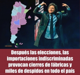 El industricidio avanza gracias a las políticas neoliberales de Javier 