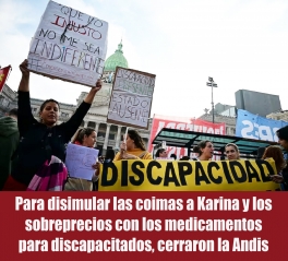 Para disimular el ajuste, las coimas a Karina Milei y los sobreprecios con los medicamentos para personas con discapacidad, el Gobierno directamente cerró la Andis. Pasará a ser una secretaría en el área de Salud y el cambio impactará de lleno en la vida de los afectados, ya que sus funciones serán degradadas y recortadas, contra las recomendaciones de la ONU que tienen rango constitucional desde 2008. El jefe de Gabinete, Manuel Adorni, dijo que la medida busca transparencia, pero omitió referirse a la causa por sobreprecios que involucra a altos mandos de la Casa Rosada. El organismo, que ya había sido desguazado, volverá a regirse por el 