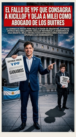 Bajo su falaz premisa de que Argentina debía arrodillarse y pagar sumas millonarias a los especuladores para ser supuestamente un 