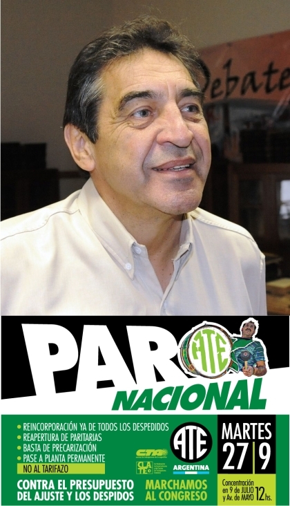 ATE confirmó paro y movilización de los trabajadores estatales para el próximo 27 de septiembre
