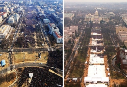 Trump vs Obama: quién reunió más gente en su asunción