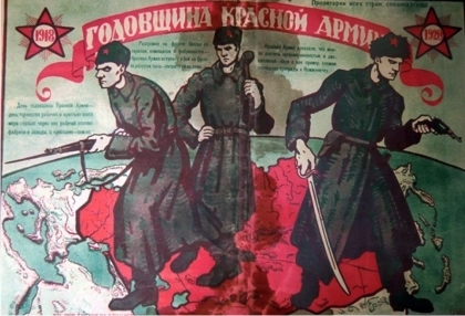 León Trotski funda el Ejército rojo de la Unión Soviética