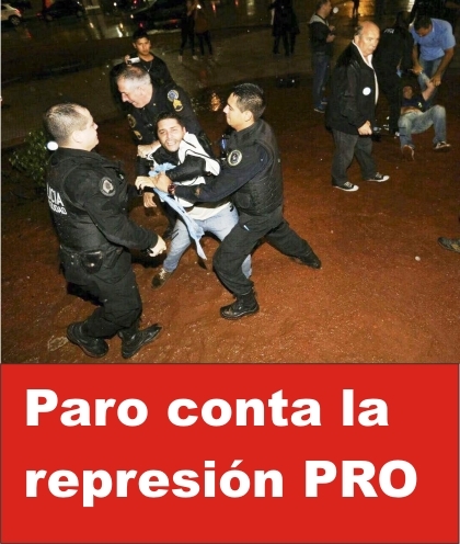 Los maestros realizan hoy un paro nacional en repudio a la represión PRO y en reclamo de paritarias