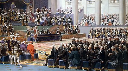 El rey Luis XVI de Francia convoca a una asamblea y se define lo que es la izquierda y la derecha