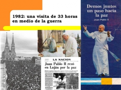 En el marco de la Guerra de las Malvinas, el papa Juan Pablo II visitaba la Argentina