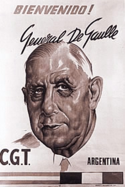 El general Charles De Gaulle visita la Argentina del radical Illia