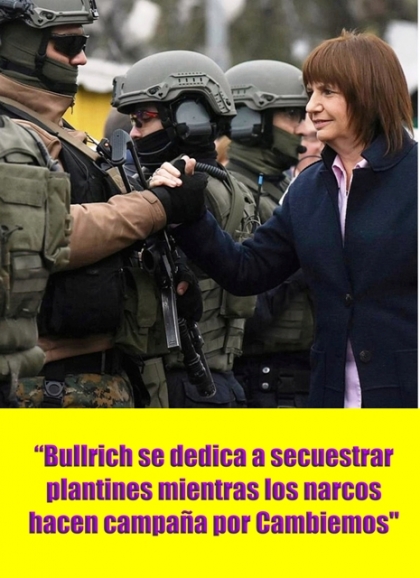 Indignante: Patricia Bullrich vinculó a movimientos sociales con el narcotráfico