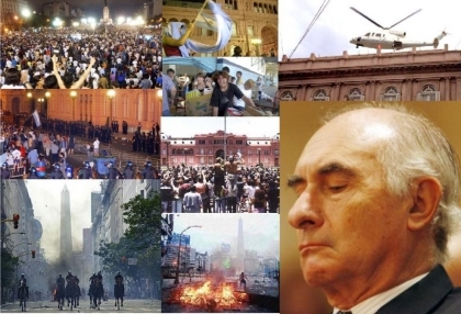 Rebelión popular, represión policial y caída de Fernando De la Rúa