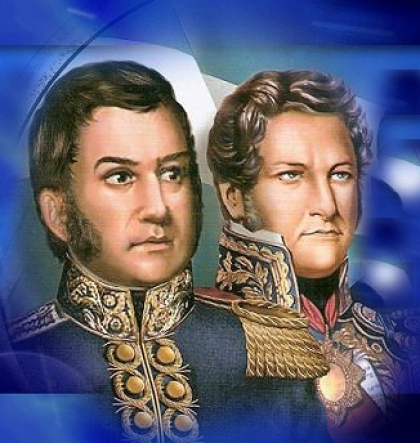 José de San Martín lega su sable a Juan Manuel de Rosas