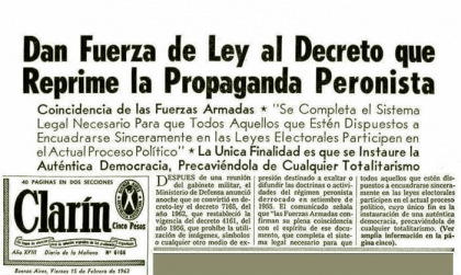 El decreto-ley 4161 y el odio gorila al peronismo como origen de la violencia política contemporánea