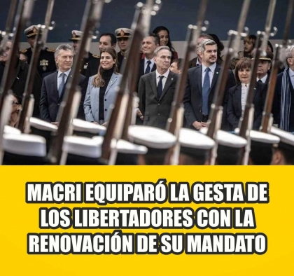 Macri comparó a su gobierno entreguista con la gesta de la independencia de 1816