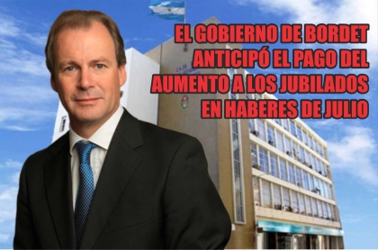 El gobierno de Bordet anticipó el pago del aumento a los jubilados en haberes de julio