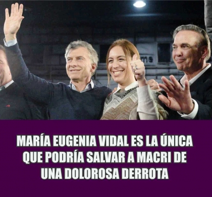 María Eugenia Vidal es la única que podría salvar a Macri de una dolorosa derrota