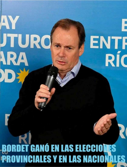 Gustavo Bordet ganó en las elecciones provinciales y en las PASO nacionales