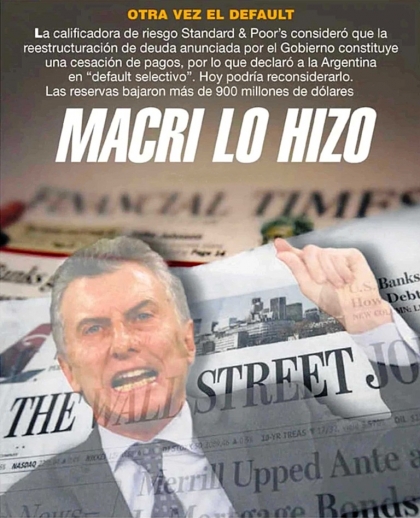 Macri cumplió con el FMI y el resultado fue una catástrofe social y el default de la deuda