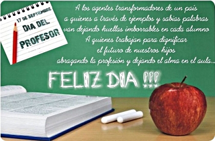 Se conmemora el Día del Profesor, un trabajo por vocación