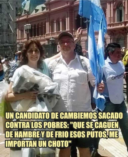 Un candidato de Cambiemos sacado contra los pobres: 