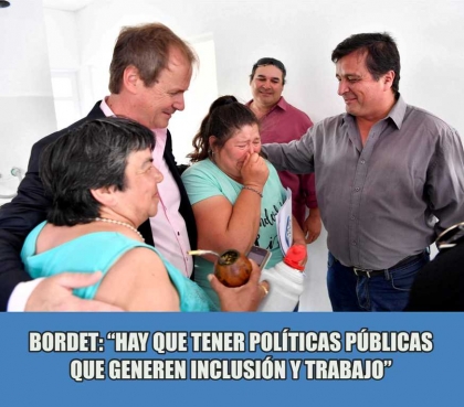 Gustavo Bordet dijo que faltan políticas sociales por parte de Nación que generen inclusión y trabajo