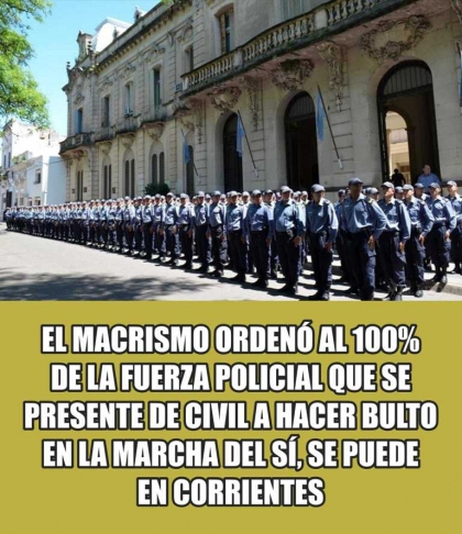 Macri llena con policías de civil el acto convocado para el 