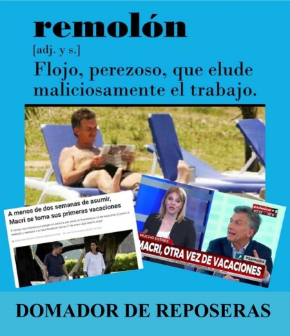 ¿Cuántos días de vacaciones se tomó Macri en sus 1424 días en el poder? 