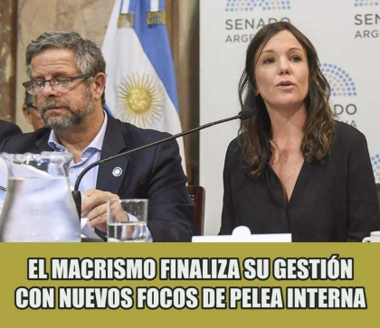 Macri finaliza su gestión con nuevos focos de pelea interna