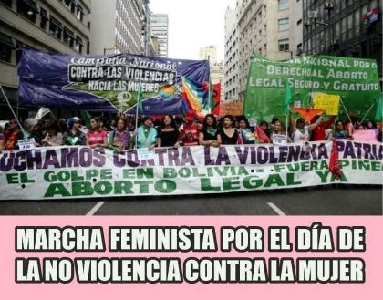 Marcha feminista por el Día de la No Violencia contra la Mujer