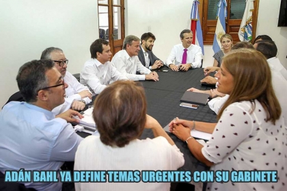 Adán Bahl ya define temas urgentes con su gabinete