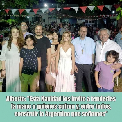 El gesto de Alberto: compartió la cena de Nochebuena en la iglesia de San Cayetano