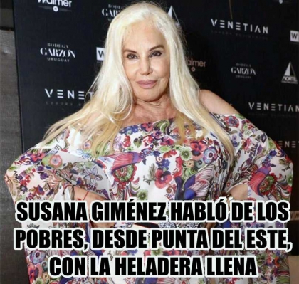 Susana Giménez sobre ricos y pobres: una lección de populismo desde Punta del Este
