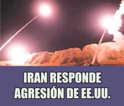 Irán respondió la agresión bombardeando bases yanquis en represalia por el asesinato del general Soleimani