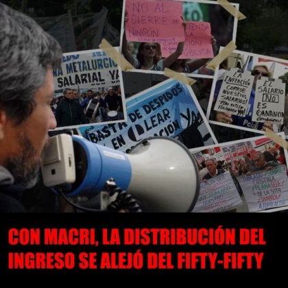Con Macri, la distribución del ingreso se alejó del fifty-fifty