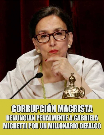 Denunciaron a Gabriela Michetti por un desfalco de 180 millones de pesos contra el Senado de la Nación