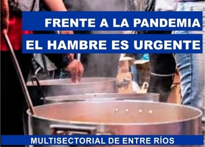 Frente a la pandemia, el hambre es urgente