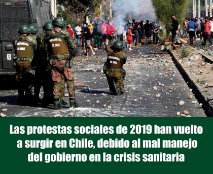 Chile está al borde del estallido social debido al mal manejo del gobierno de la crisis sanitaria