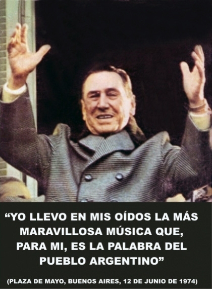Juan Perón daba el último discurso en Plaza de Mayo