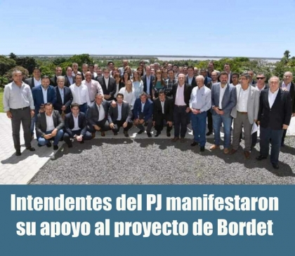 Intendentes del PJ manifestaron su apoyo al proyecto de Bordet