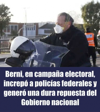 Sergio Berni volvió a montar su show en un retén