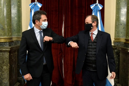 Bordet visitó a Massa en el Congreso con la mira puesta en la recuperación pospandemia