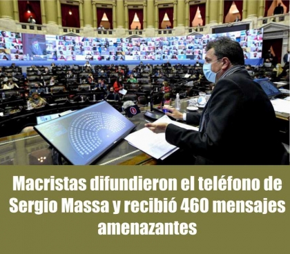Macristas difundieron el teléfono de Sergio Massa y recibió 460 mensajes amenazantes