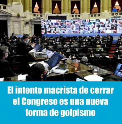 El intento macrista de cerrar el Congreso es una nueva forma de golpismo 