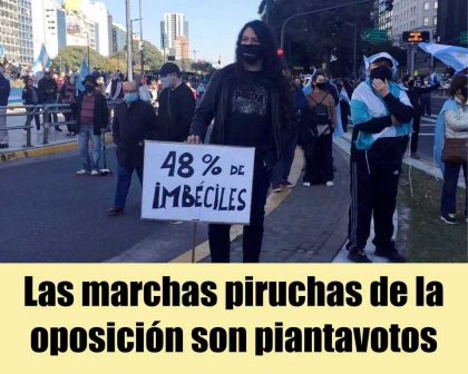 Las marchas piruchas de la oposición son piantavotos