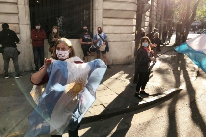 Pese a la cuarentena, el Obelisco fue el epicentro de una nueva marcha opositora gurka