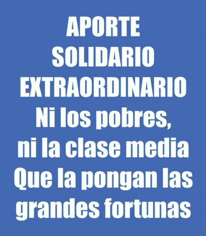 Diputados tratará el martes el Aporte Solidario Extraordinario